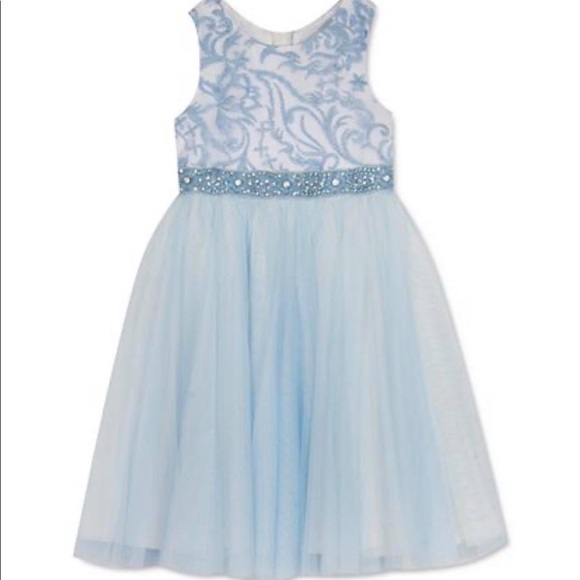 baby blue embellished dress